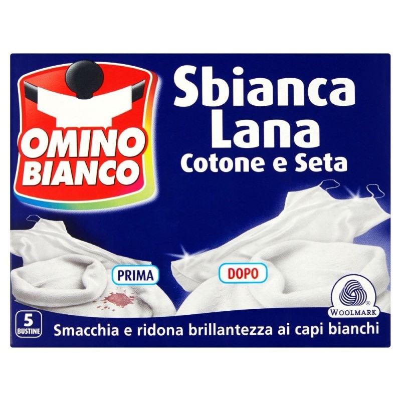 Omino Bianco, blanqueo de la lana de algodón y seda