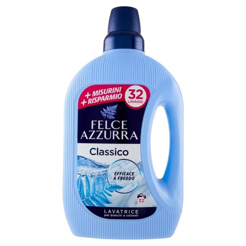 Felce Azzurra, detersivo liquido lavatrice per bianchi e colorati classico, 1,595 l