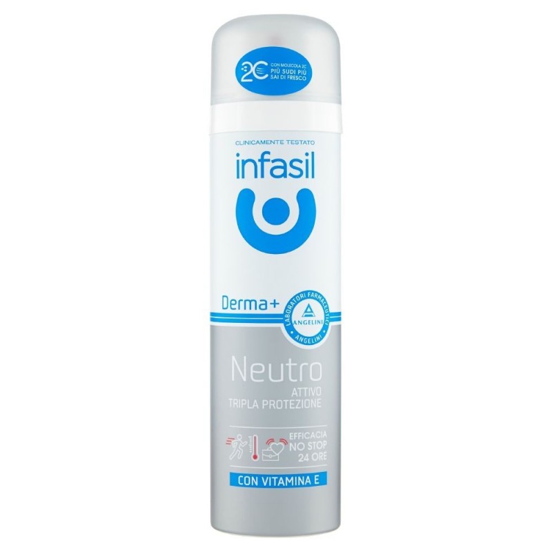 Infasil, Derma + Neutro Attivo Tripla Protezione deodorante spray, 150 ml