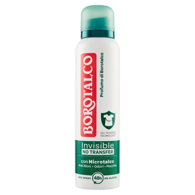 Borotalco, Invisible No Transfer profumo di Borotalco deo spray, 150 ml