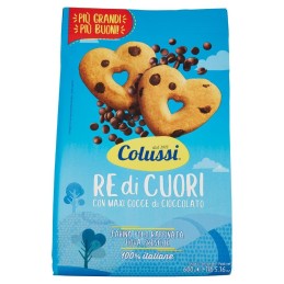 Colussi, galletas de mantequilla King of Hearts con maxi gotas de chocolate, 600 g