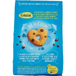 Colussi, King of Hearts shortbread biscuits with maxi chocolate drops, 600 g