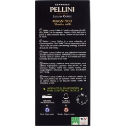 Pellini, Luxury Coffee Magnifico 100% Arabica, 10 cápsulas, 50 g