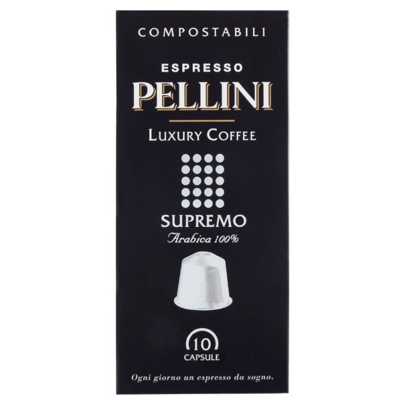 Pellini, Supreme Luxury Coffee 100% Arabica, 10 Kapseln, 50 g