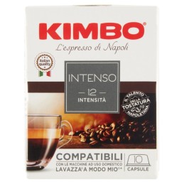 Kimbo, cápsulas Intenso compatibles con máquinas Lavazza a Modo Mio, 10 piezas, 75 g