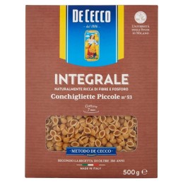 De Cecco, Kleine Conchigliette n. 53, Vollkorn-Hartweizengrießnudeln, 500 g