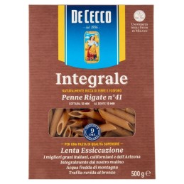 De Cecco, Penne Rigate n. 41, pâtes de semoule de blé dur entier, 500 g