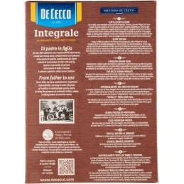 De Cecco, Penne Rigate n. 41, Vollkorn-Hartweizengrießnudeln, 500 g