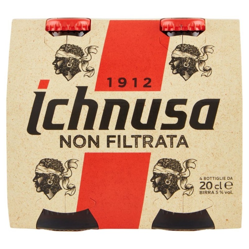 Ichnusa, birra non filtrata, 4x20 cl