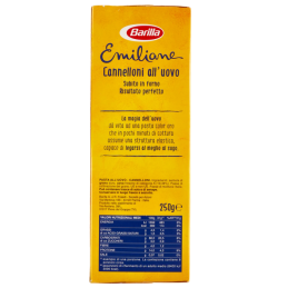 Barilla Emilian Cannelloni à l'oeuf 250g - Achetez-le sur saealianfood.com