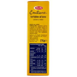 Barilla Emiliane Pasta all'uovo Farfalline all'uovo 275g - acquistalo su SAEITALIANFOOD.COM