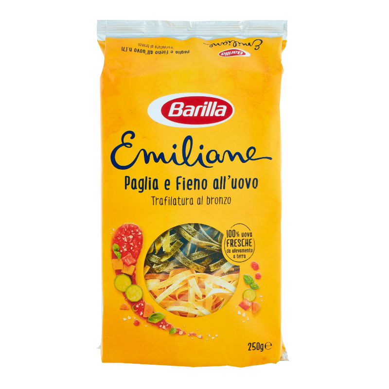 Barilla Emilian egg pasta straw and egg hay 250g - Buy it on SaeItalianfood.com