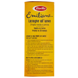 Barilla Emilian Egg Pasta Lasagne à la pâte feuilletée rugueuse et poreuse 500g - Achetez-le sur sae italianfood.com