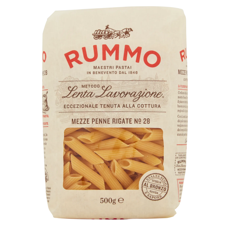 Rummo Mezze Penne Rigate Nr. 28 500 g - Kaufen Sie es auf saeistianfood.com