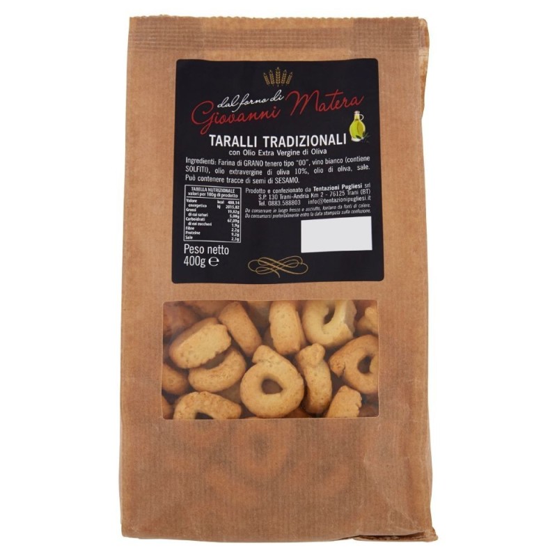 Giovanni Matera, taralli traditionnel, 400 g