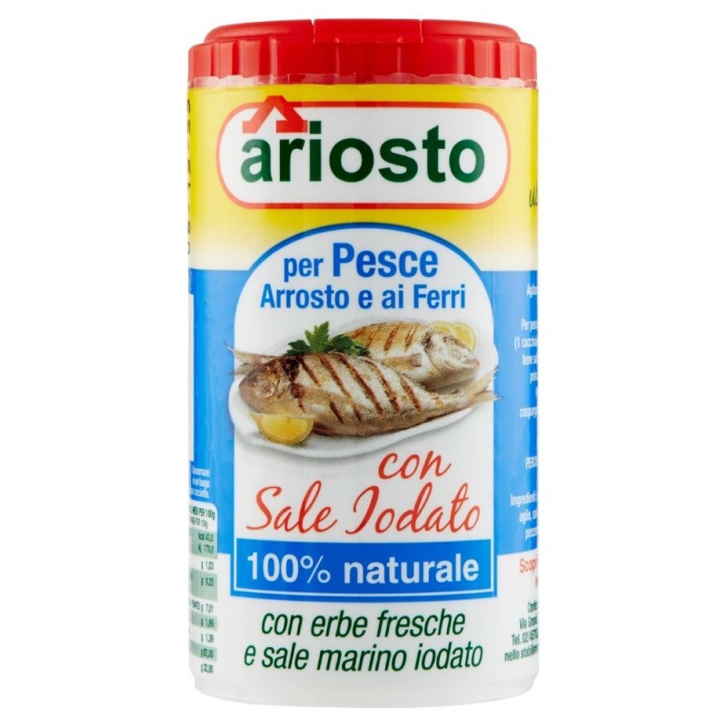 Ariosto, seasoning for roasted and grilled fish with iodized salt, 100 g