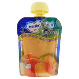 Mellin, 100% Aprikosenfrucht mit Vitamin C.