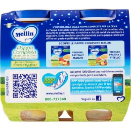 Mellin, bouillie complète avec légumes et petit fromage