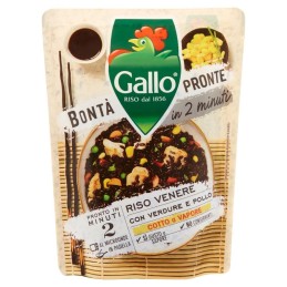 Gallo, riso venere con verdure e pollo, 220 g