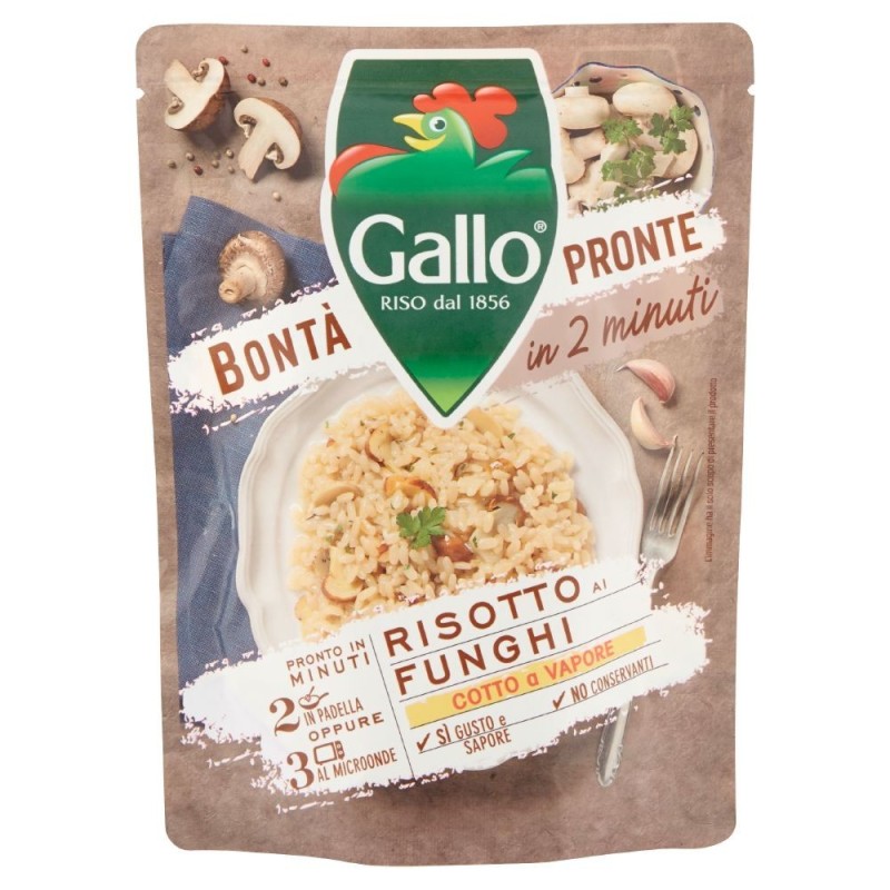 Gallo, risotto ai funghi, 250 g