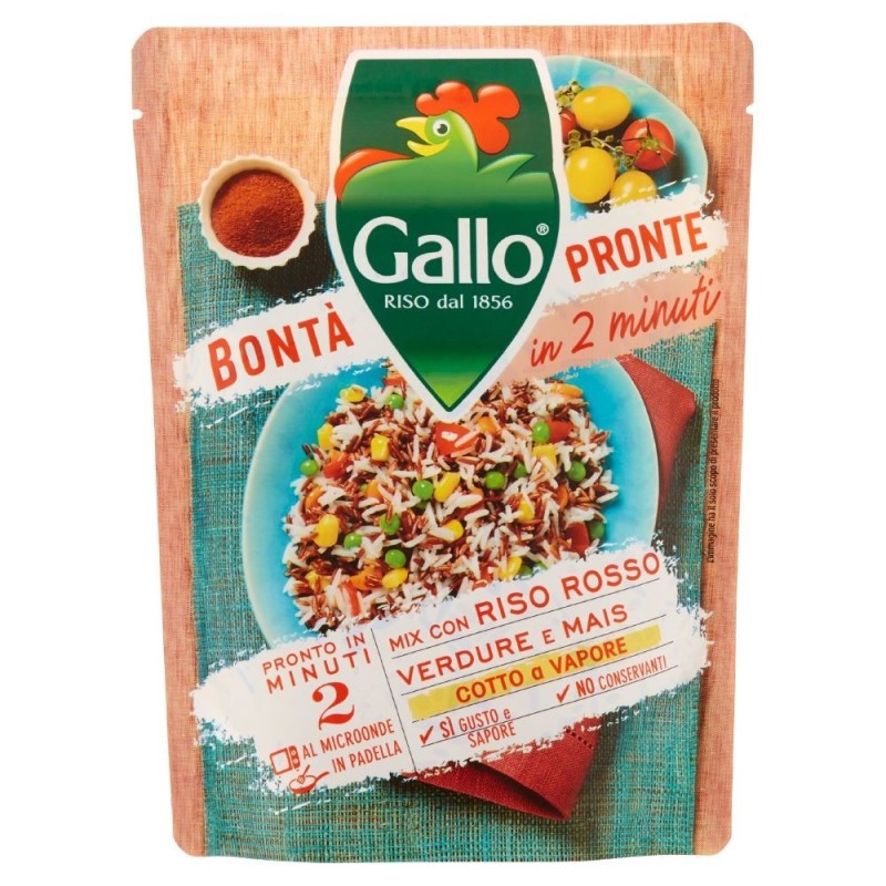 Gallo, Mix con riso rosso verdure e mais, 220 g