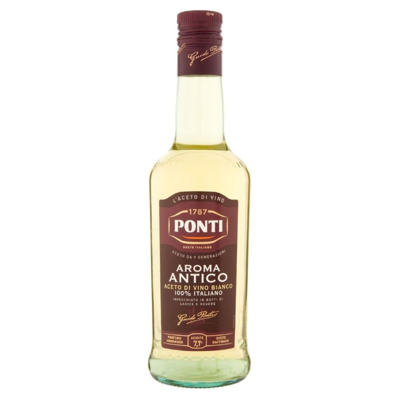 Ponti, aceto di vino da Pinot grigio, 500 ml