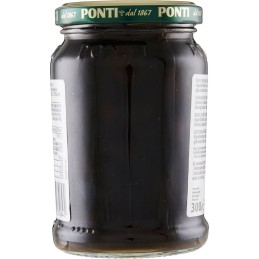 Ponti, aceitunas negras enteras, 300 g