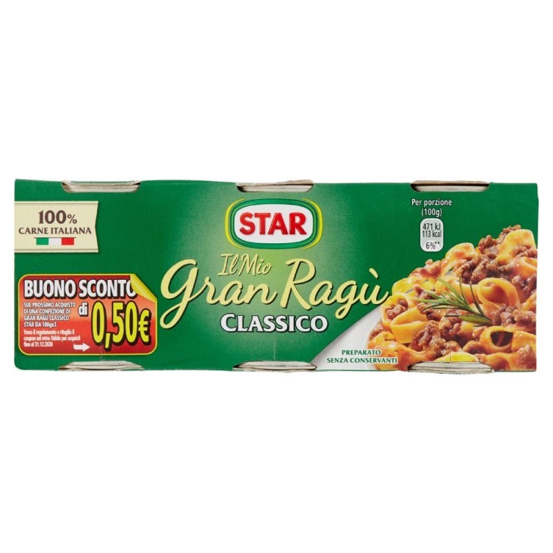 Star, Mon grand ragù classique, 3x100 g