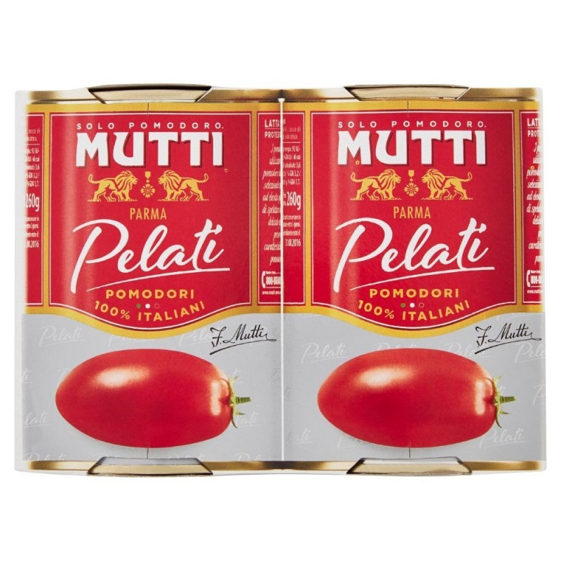 Mutti, tomates pelées, 2x400 g