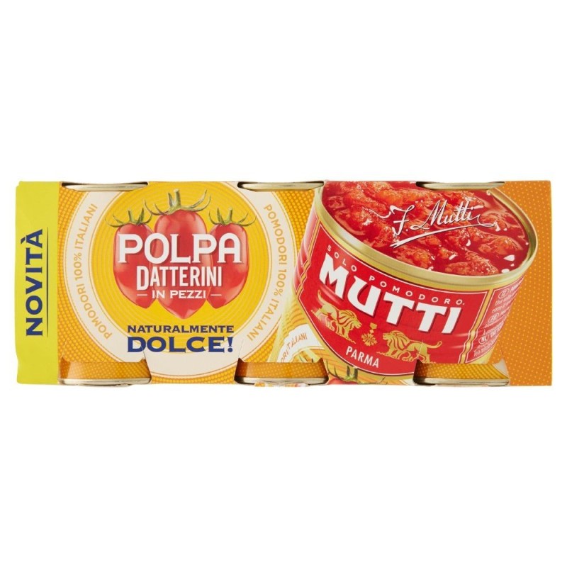 Mutti, Datterini-Fruchtfleisch in Stücken, 3x300 g