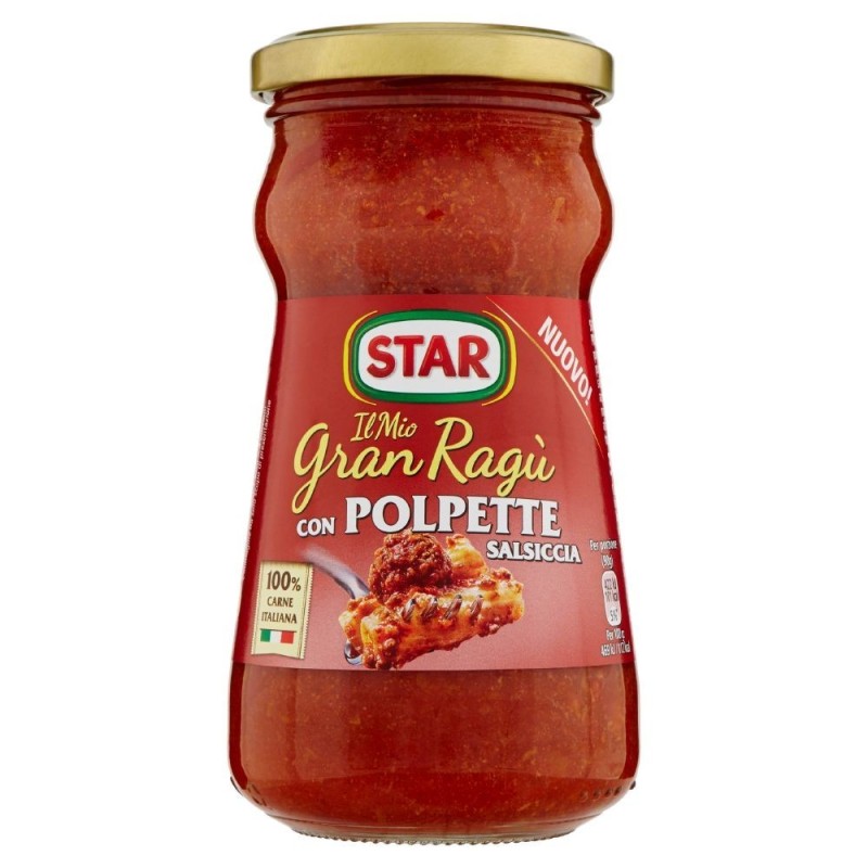 Star, My great ragù aux boulettes de viande et saucisses, 360 g