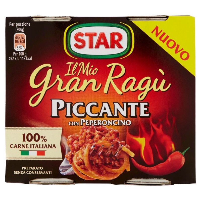 Star, Il mio gran ragù piccante con peperoncino, 2x180 g