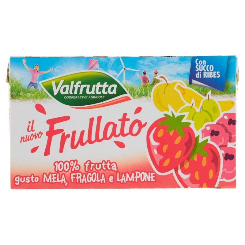 Valfrutta, the new smoothie with apple, strawberry and raspberry flavor, 3x125 ml