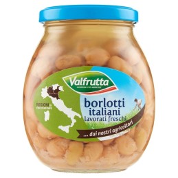 Valfrutta, fagioli borlotti italiani lavorati freschi, 360 g