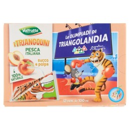 Valfrutta, i Triangolini Pfirsichsaft und Fruchtfleisch, 12x100 ml