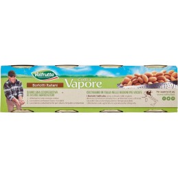 Valfrutta, judías borlotti italianas al vapor, 4x150 g