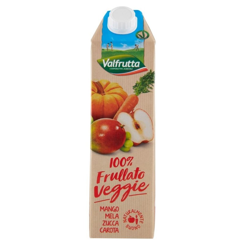 Valfrutta, batido 100% vegetal mango manzana calabaza zanahoria, 1 l