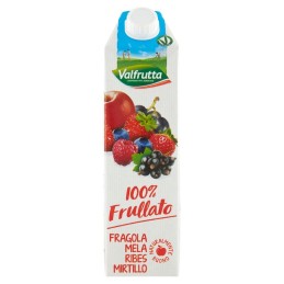 Valfrutta, batido 100% fresa, manzana, grosella, arándanos, 1 l