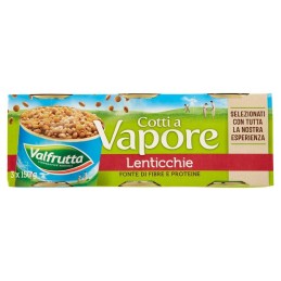 Valfrutta, lentejas al vapor, 3x150 g