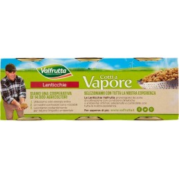 Valfrutta, lentejas al vapor, 3x150 g