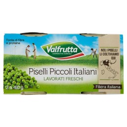 Valfrutta, guisantes italianos pequeños, 2x410 g