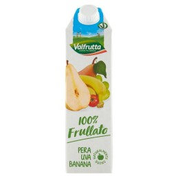 Valfrutta, 100% Frullato pera uva banana, 1 l