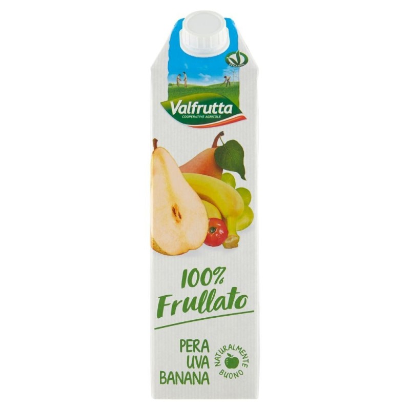 Valfrutta, batido de plátano uva 100% pera, 1 l