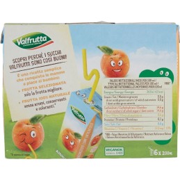 Valfrutta, Italian apricot juice and pulp, 6x200 ml