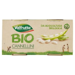 Valfrutta, italienische Bio-Cannellini-Bohnen, 2x400 g