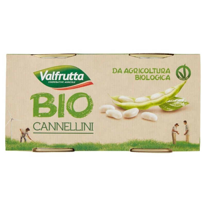 Valfrutta, cannellini biologici italiani, 2x400 g