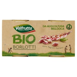 Valfrutta, borlotti biologici italiani 2x400 g