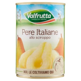 Valfrutta, peras italianas en almíbar, 411 g