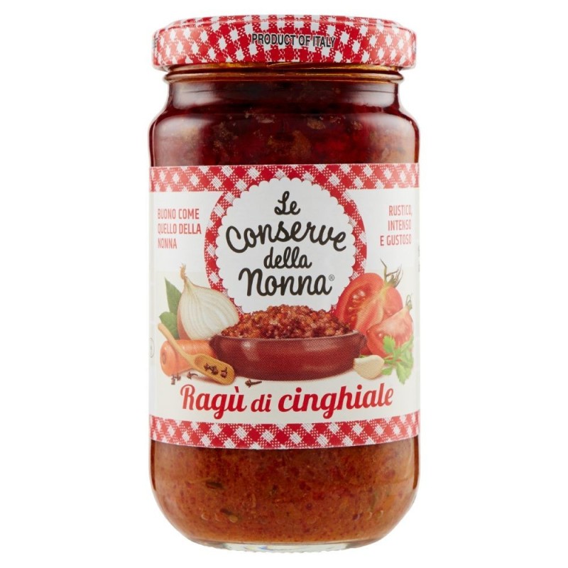 Le conserve della nonna, ragù di cinghiale, 190 g