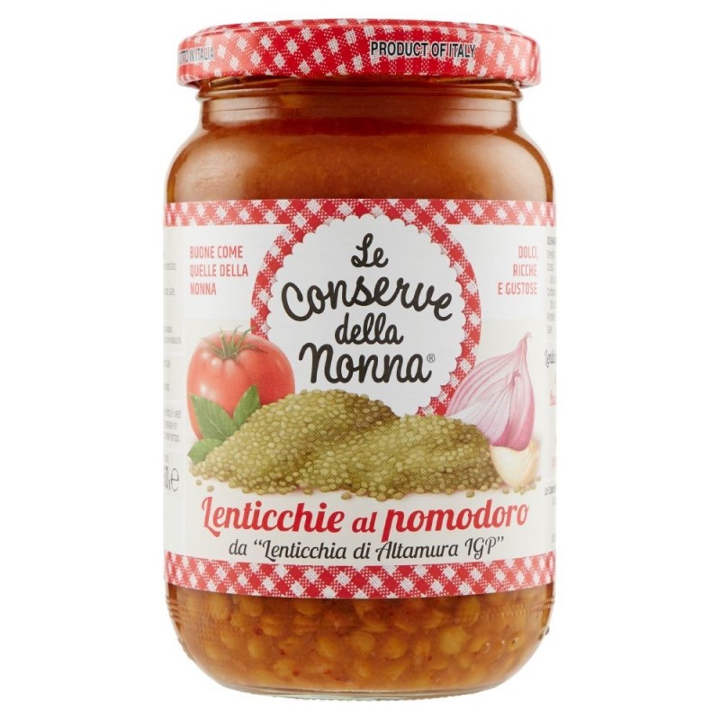 Conservas de la abuela, lentejas con tomate, 360 g